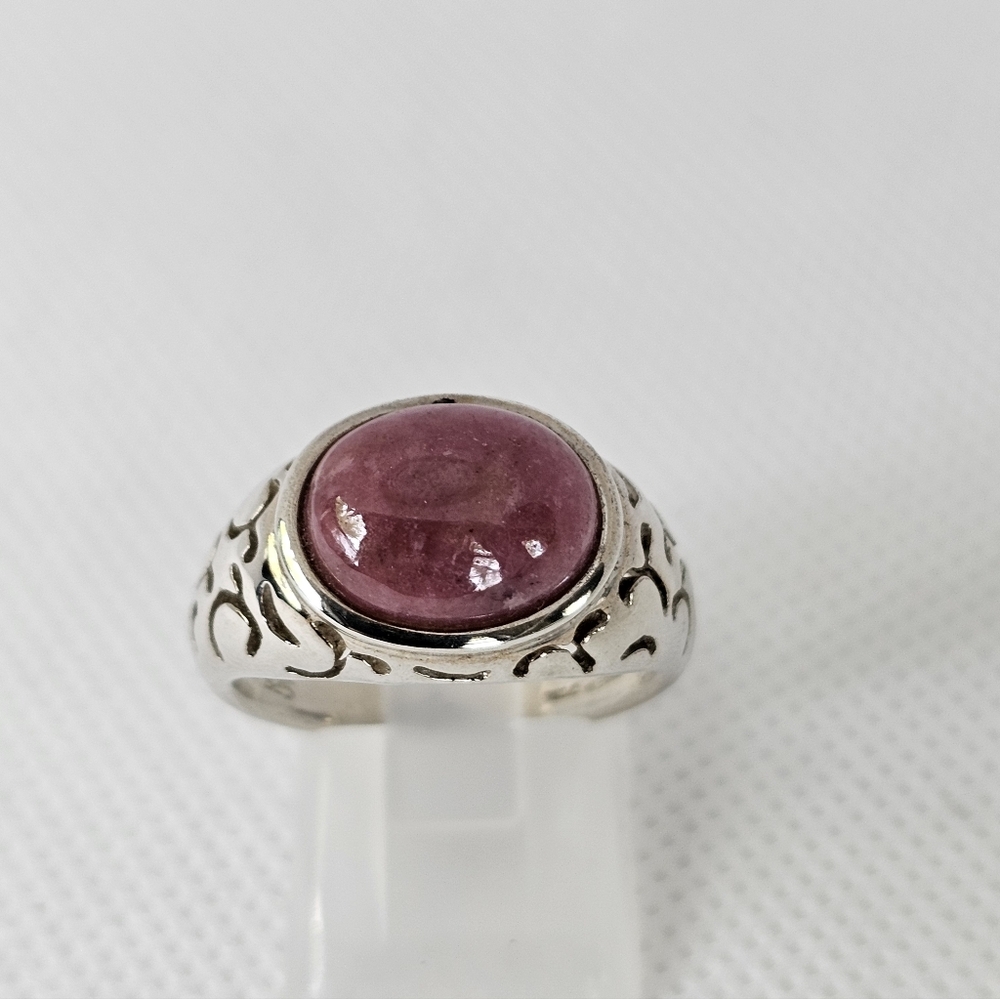 Vintage Natural Rhodochrosite Ring Sterling Silver Size 8! - Picture 9 of 11